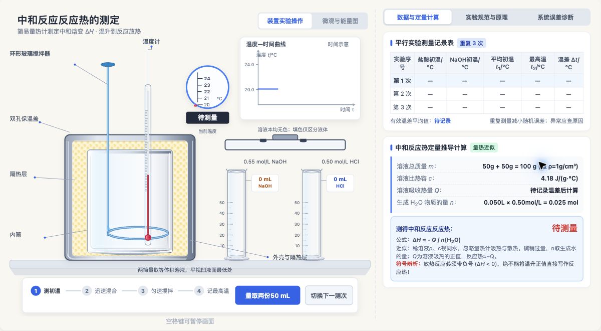 中和反应反应热的测定