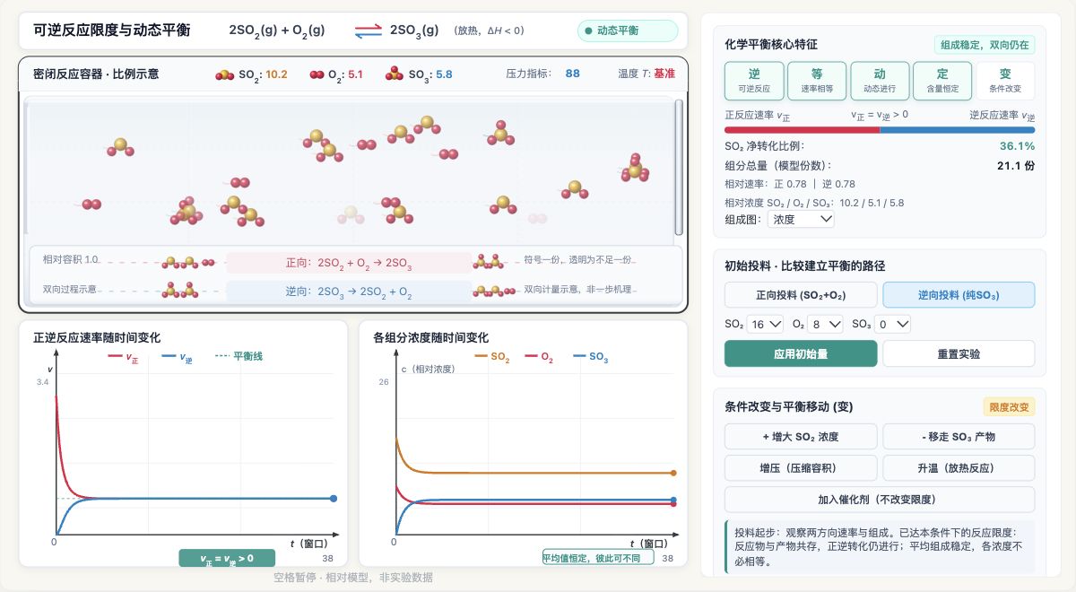 可逆反应限度与动态平衡