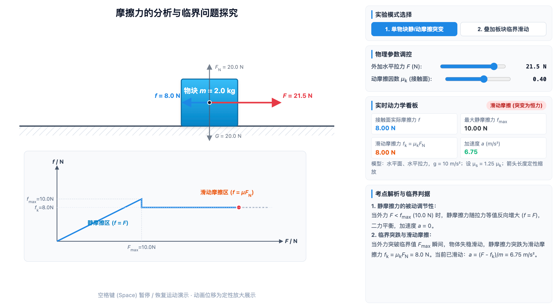 摩擦力的分析与临界问题