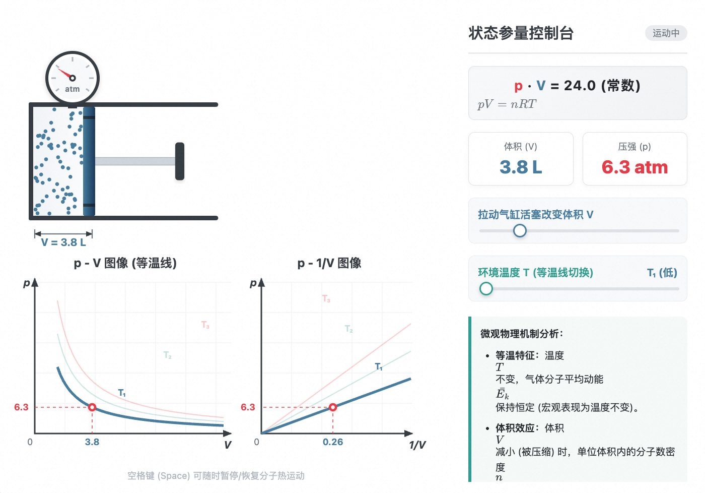 理想气体等温变化 (玻意耳定律)