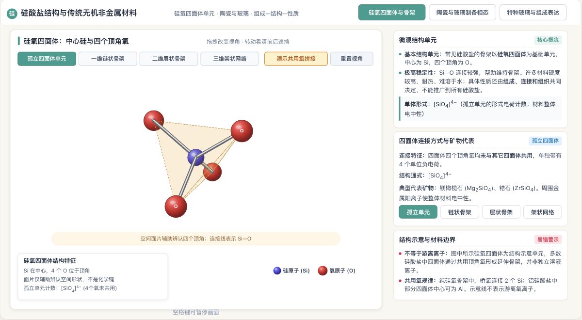 硅酸盐结构与传统无机非金属材料