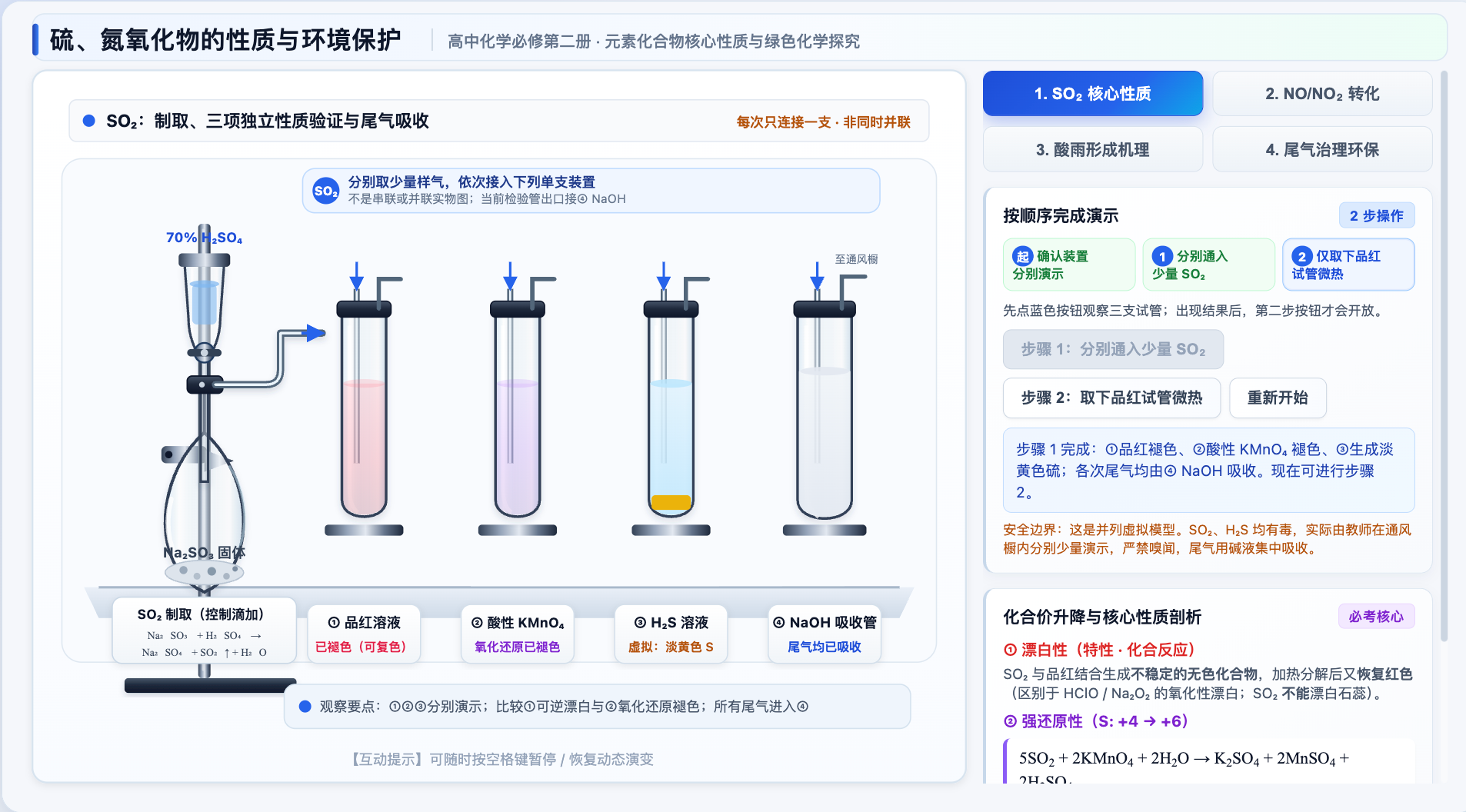 硫、氮氧化物的性质与环境保护