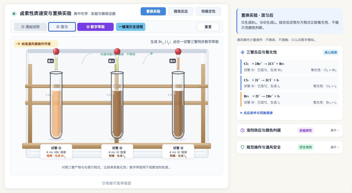 卤素性质递变与置换实验