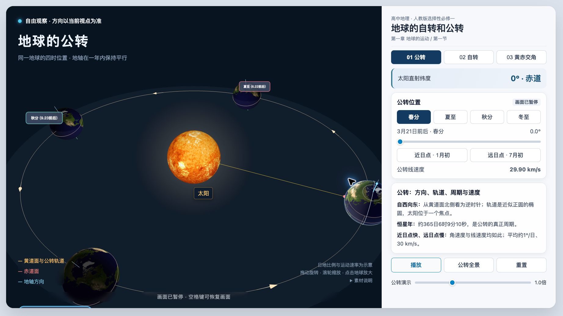 地球的自转和公转