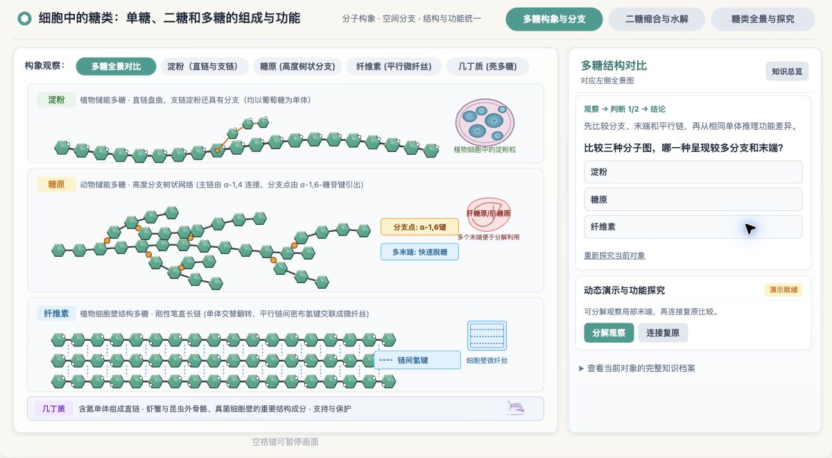 高中生物＋单糖二糖和多糖的组成与功能