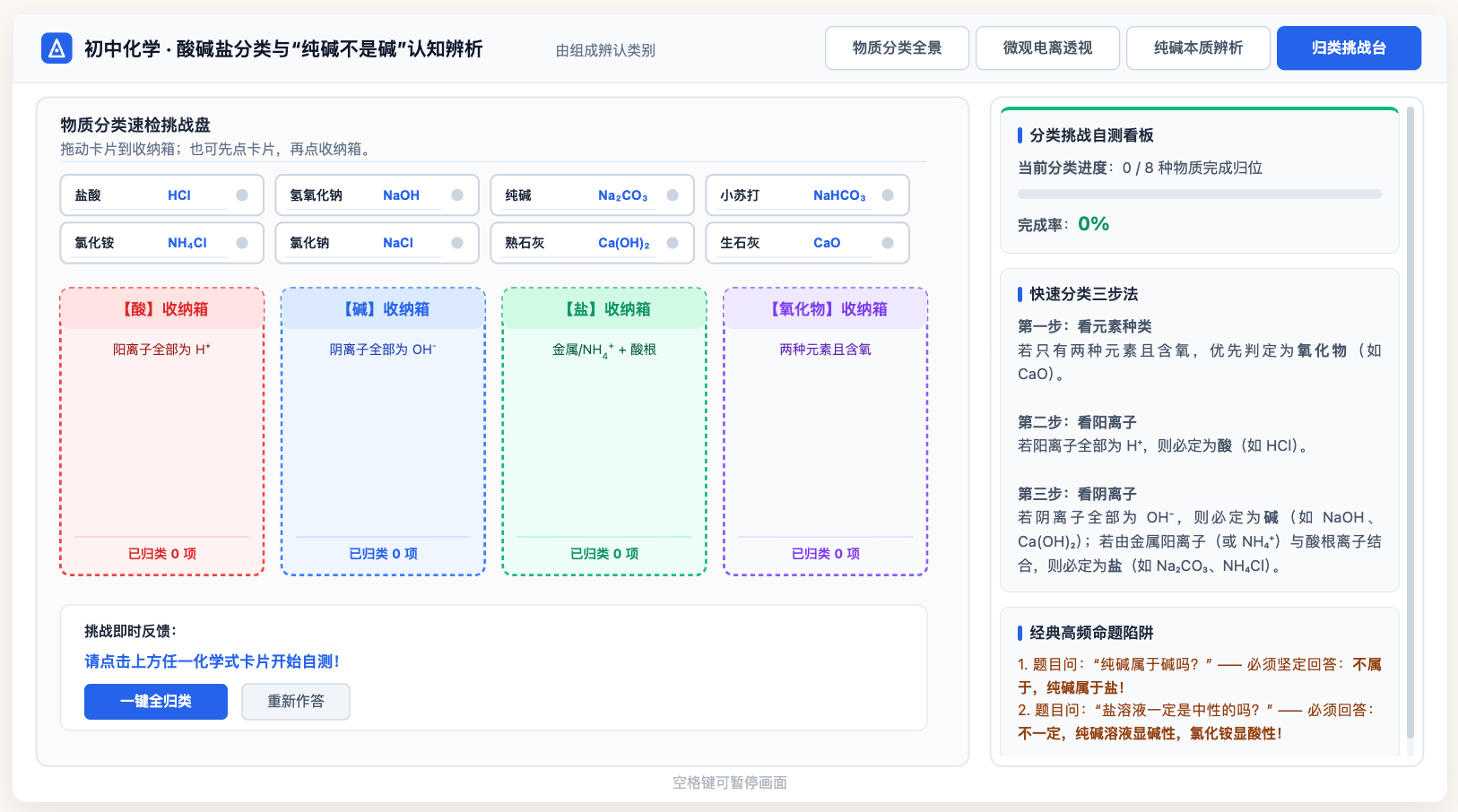 酸碱盐分类与“纯碱不是碱”认知辨析