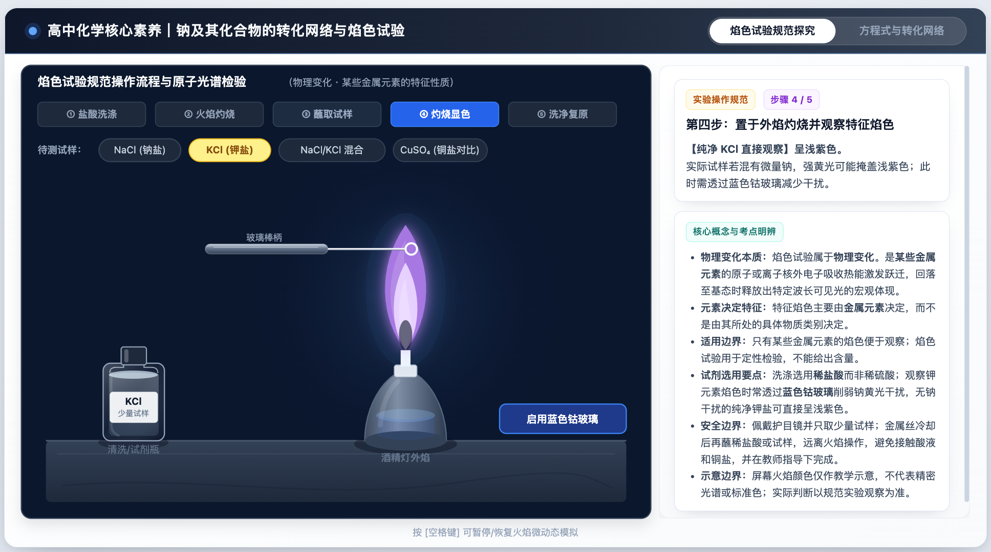 钠及其化合物转化和焰色试验