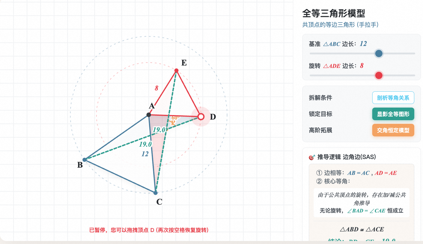 全等三角形“手拉手”模型