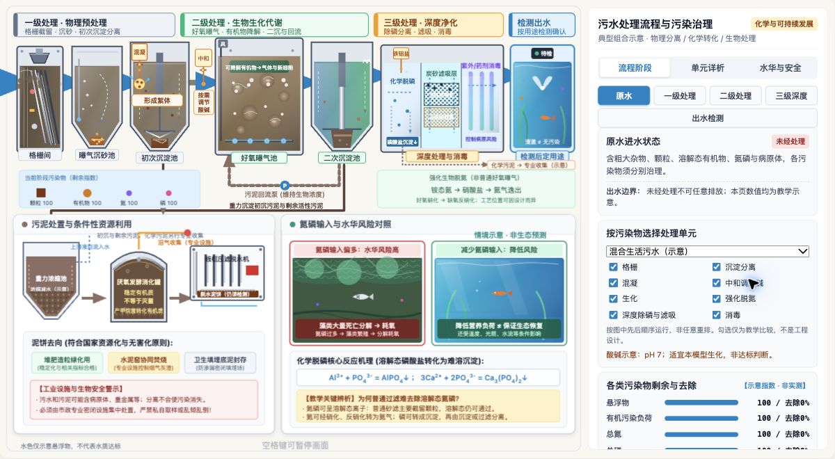 污水处理流程与污染治理