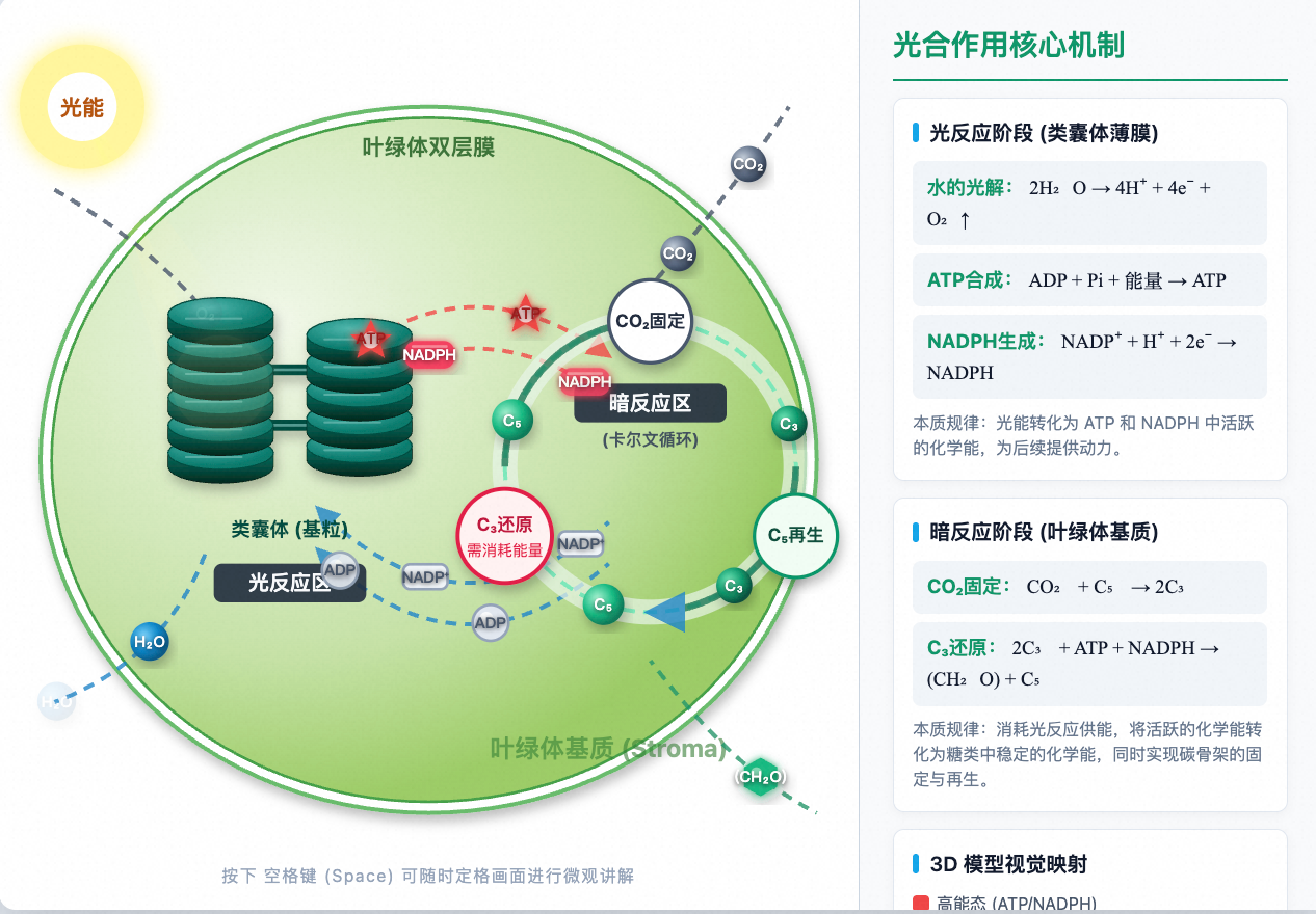 光合作用物质与能量转化