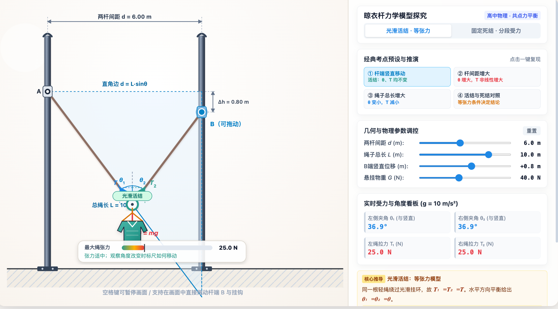 晾衣杆模型