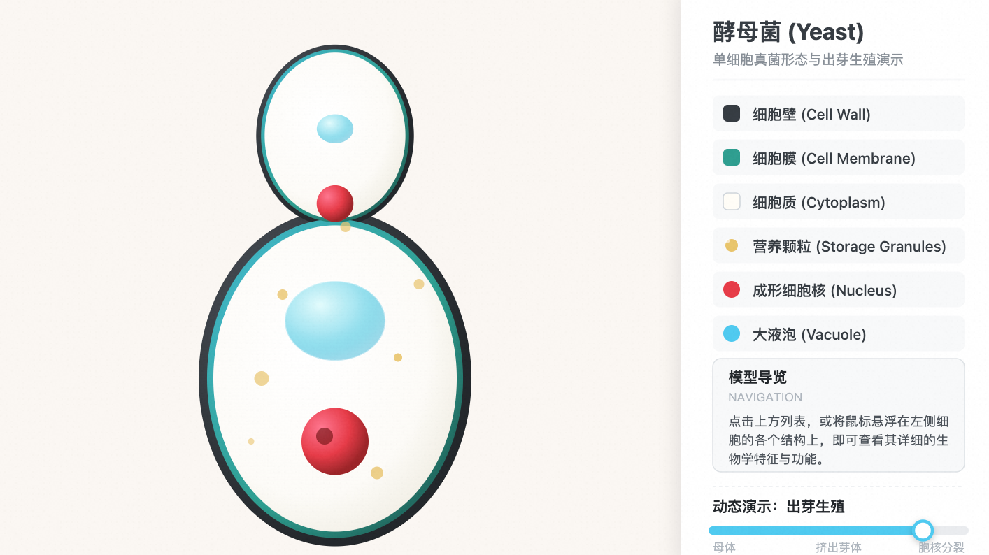 酵母菌结构图