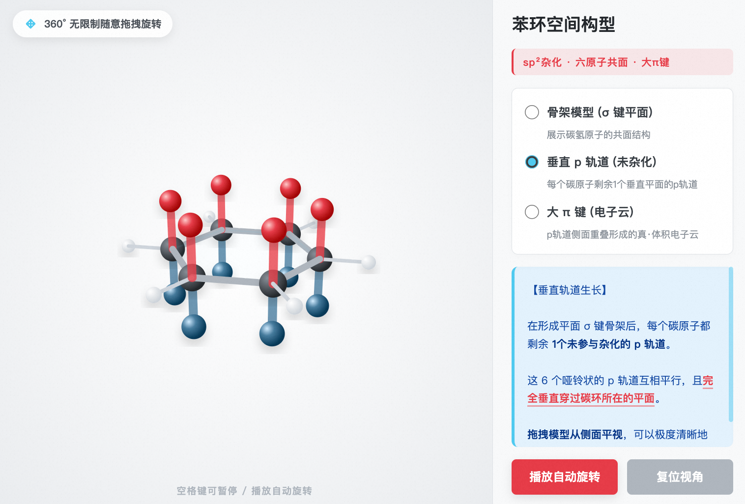 苯环大π键空间构型