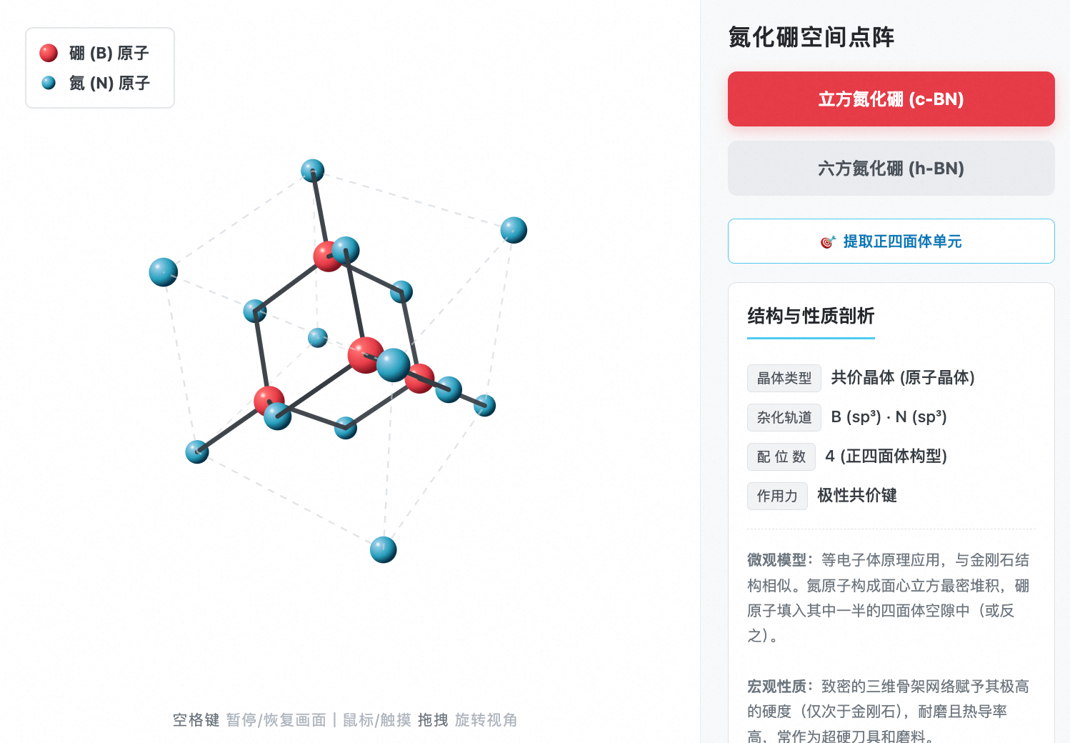 氮化硼空间点阵