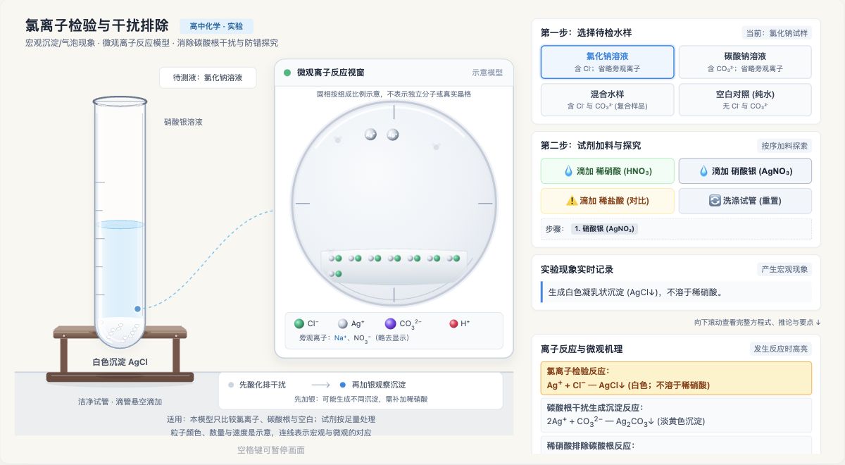 氯离子检验与干扰排除
