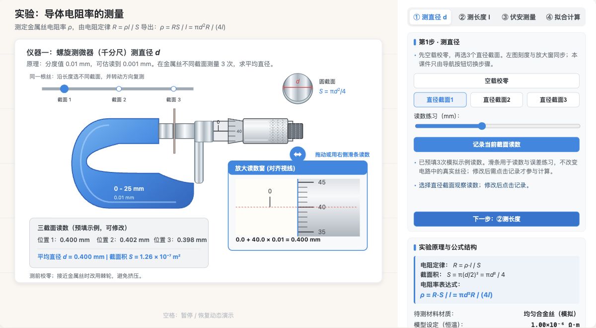 实验:导体电阻率的测量